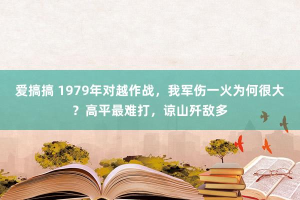 爱搞搞 1979年对越作战，我军伤一火为何很大？高平最难打，谅山歼敌多