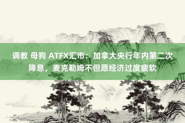 调教 母狗 ATFX汇市：加拿大央行年内第二次降息，麦克勒姆不但愿经济过度疲软