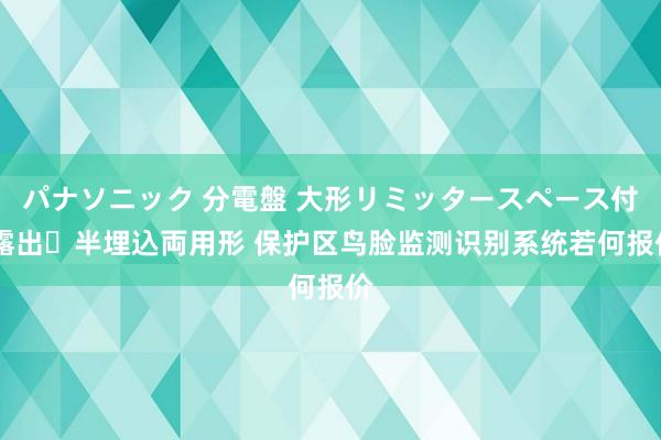 パナソニック 分電盤 大形リミッタースペース付 露出・半埋込両用形 保护区鸟脸监测识别系统若何报价