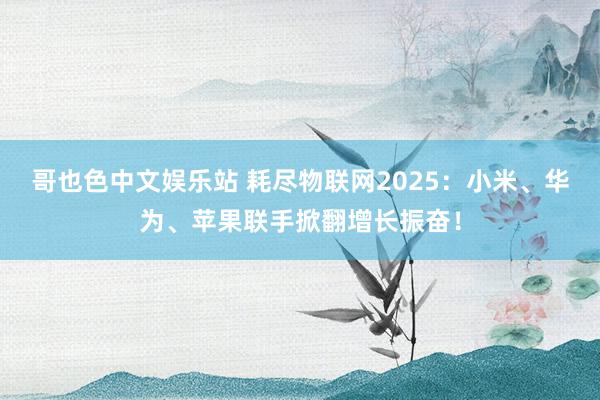 哥也色中文娱乐站 耗尽物联网2025：小米、华为、苹果联手掀翻增长振奋！