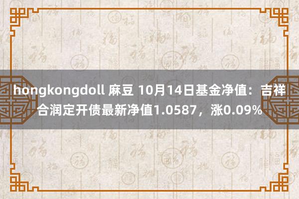 hongkongdoll 麻豆 10月14日基金净值：吉祥合润定开债最新净值1.0587，涨0.09%