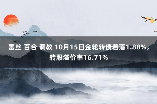 蕾丝 百合 调教 10月15日金轮转债着落1.88%，转股溢价率16.71%