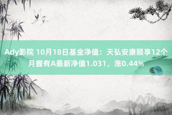 Ady影院 10月18日基金净值：天弘安康颐享12个月握有A最新净值1.031，涨0.44%