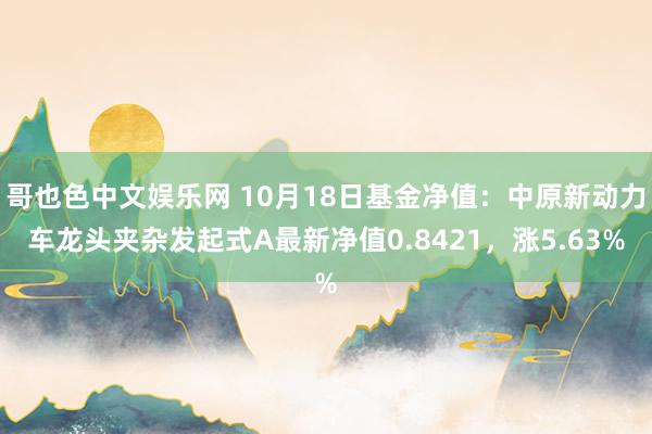 哥也色中文娱乐网 10月18日基金净值：中原新动力车龙头夹杂发起式A最新净值0.8421，涨5.63%