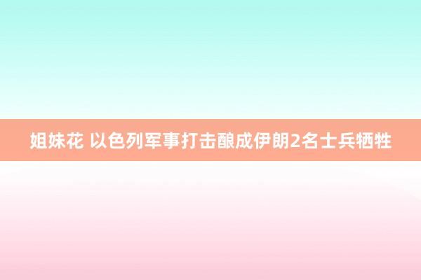 姐妹花 以色列军事打击酿成伊朗2名士兵牺牲