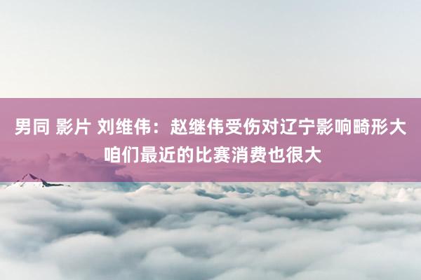 男同 影片 刘维伟：赵继伟受伤对辽宁影响畸形大 咱们最近的比赛消费也很大