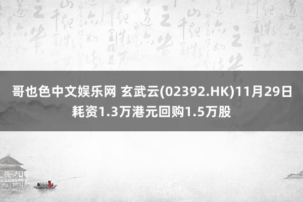 哥也色中文娱乐网 玄武云(02392.HK)11月29日耗资1.3万港元回购1.5万股