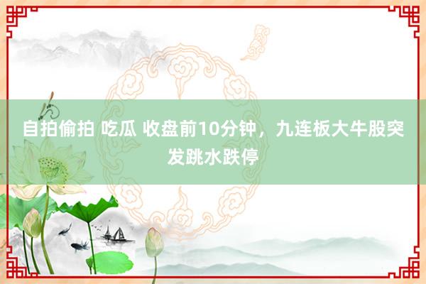 自拍偷拍 吃瓜 收盘前10分钟，九连板大牛股突发跳水跌停