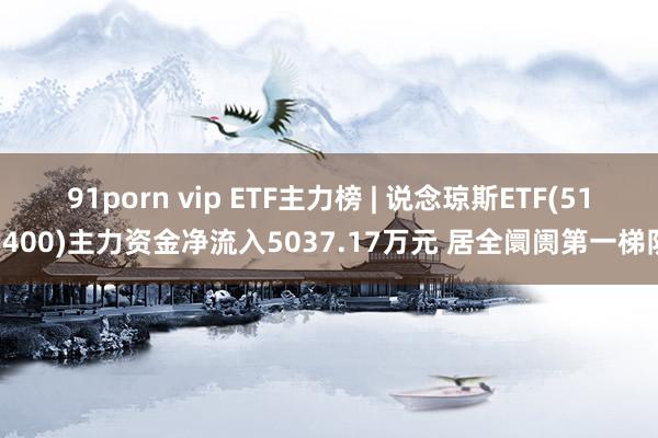 91porn vip ETF主力榜 | 说念琼斯ETF(513400)主力资金净流入5037.17万元 居全阛阓第一梯队