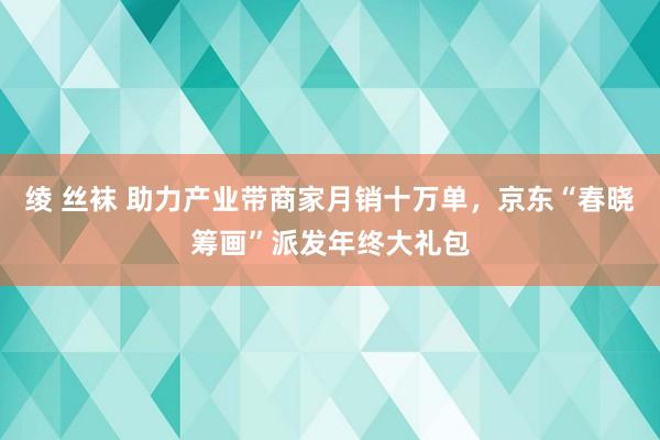 绫 丝袜 助力产业带商家月销十万单，京东“春晓筹画”派发年终大礼包