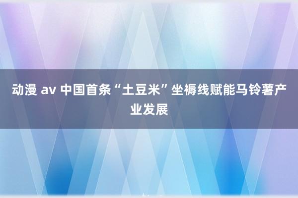 动漫 av 中国首条“土豆米”坐褥线赋能马铃薯产业发展