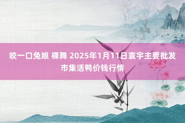 咬一口兔娘 裸舞 2025年1月11日寰宇主要批发市集活鸭价钱行情