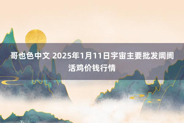 哥也色中文 2025年1月11日宇宙主要批发阛阓活鸡价钱行情