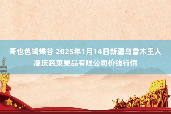 哥也色蝴蝶谷 2025年1月14日新疆乌鲁木王人凌庆蔬菜果品有限公司价钱行情