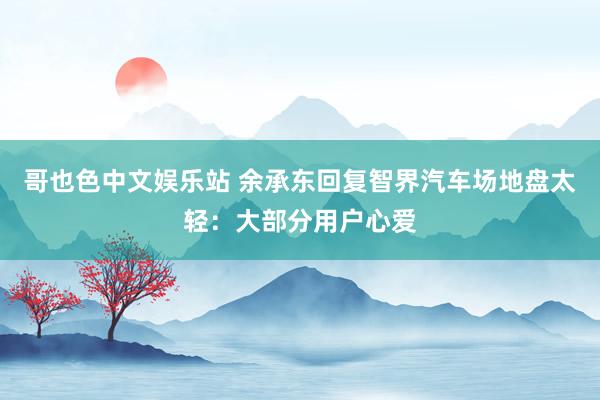 哥也色中文娱乐站 余承东回复智界汽车场地盘太轻：大部分用户心爱